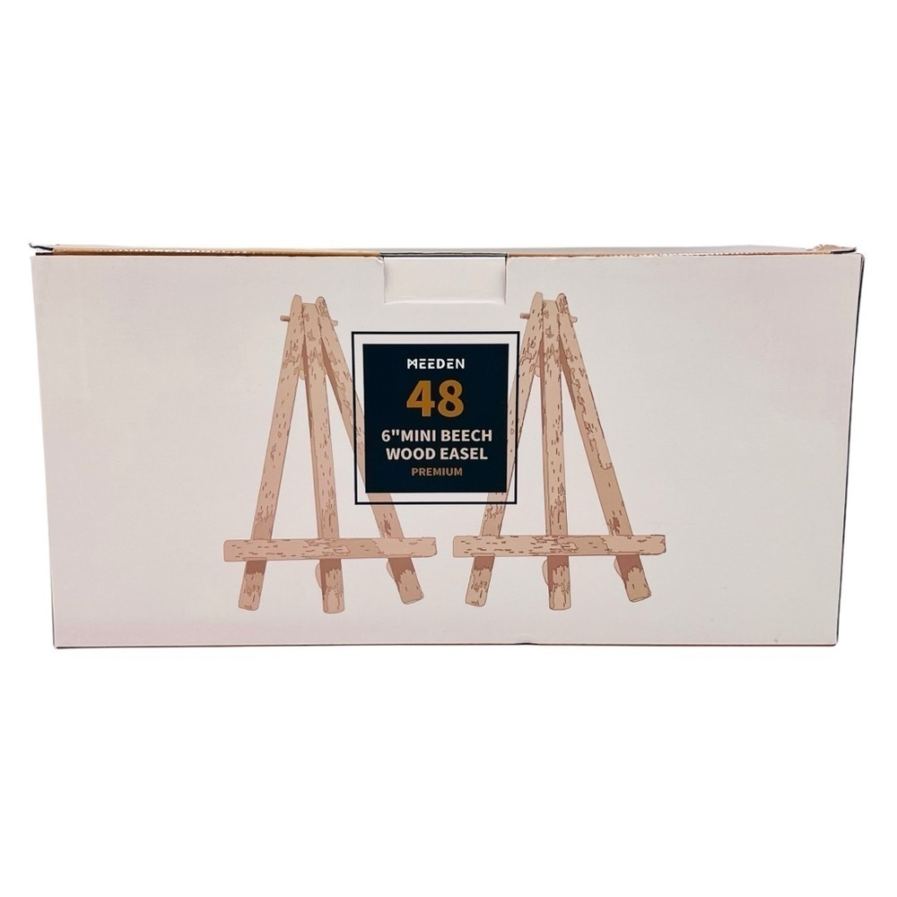 Meeden Mini Beech Wood Easel 48-Pack 6" Art Crafting Wedding Dispalys Mini NEW